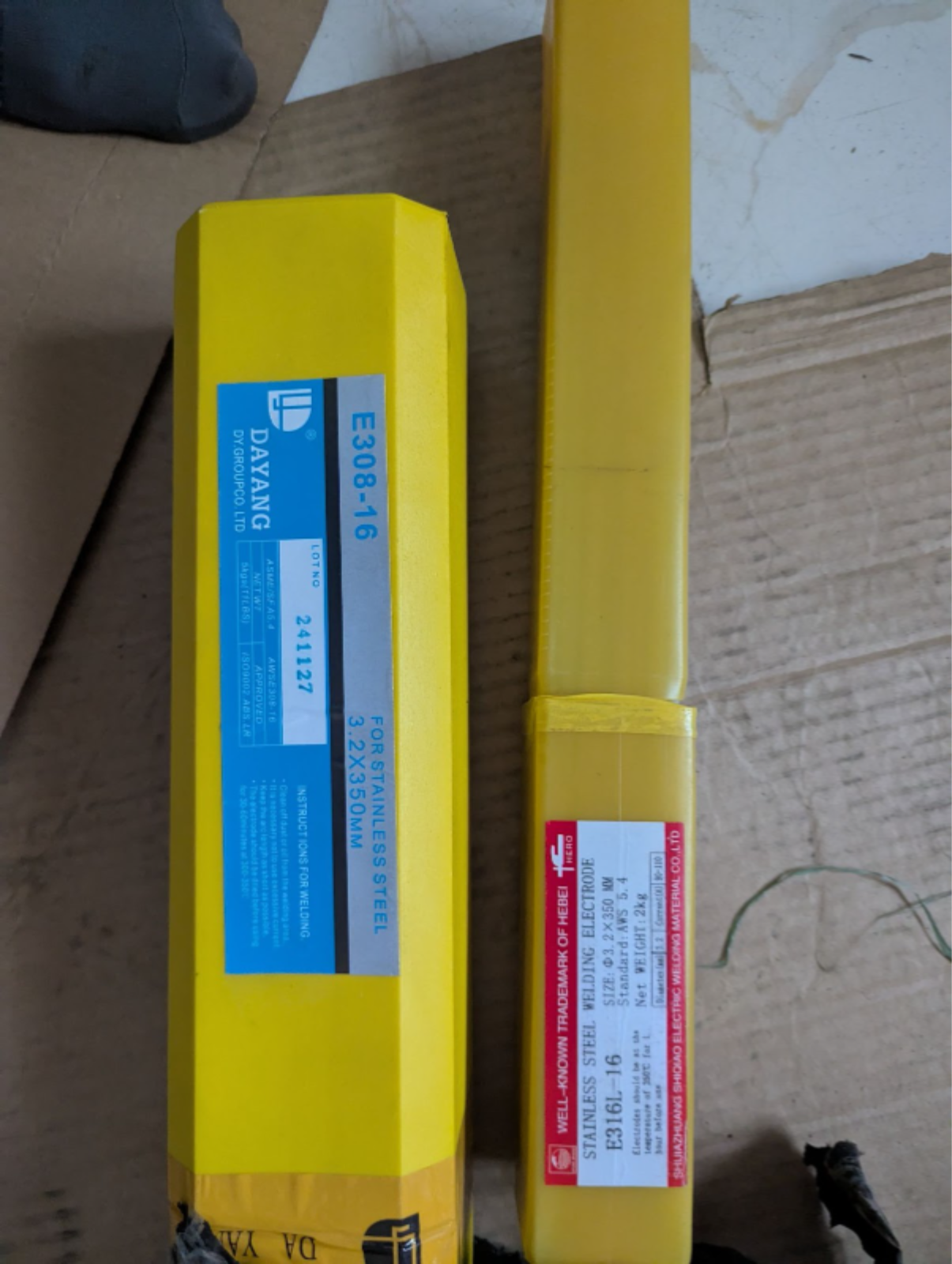 Baguette/électrode INOX,2,5X300MM, AWS A5.4 E308L-17